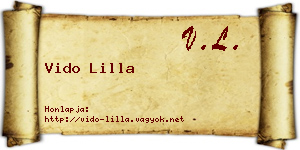Vido Lilla névjegykártya