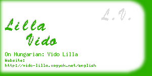 lilla vido business card